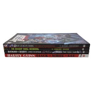 4 TPB Lot Justice League Dark Swamp Thing Batman vs Bigby Harley Quinn DC Comics